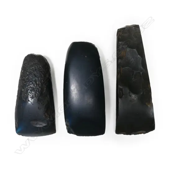 Three pre-European stone toki,